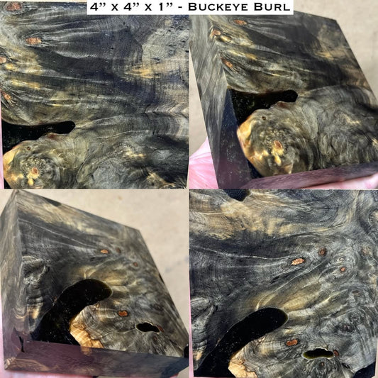 Stabilized Buckeye Burl Hybrid Turkey Pot Call Block