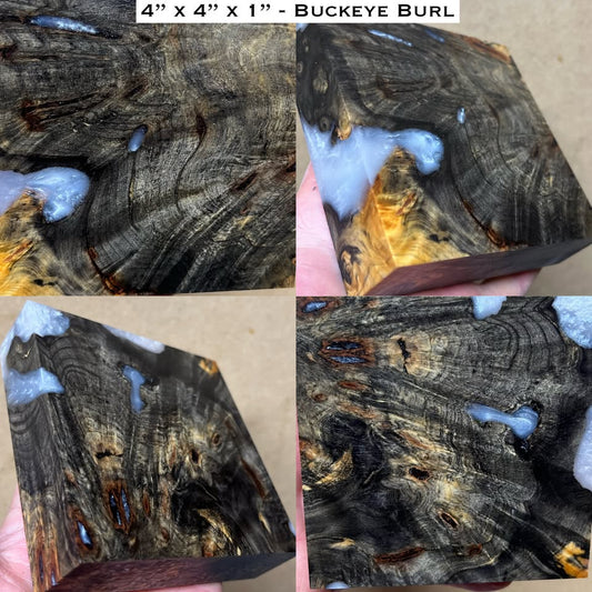 Stabilized Buckeye Burl Hybrid Turkey Pot Call Block