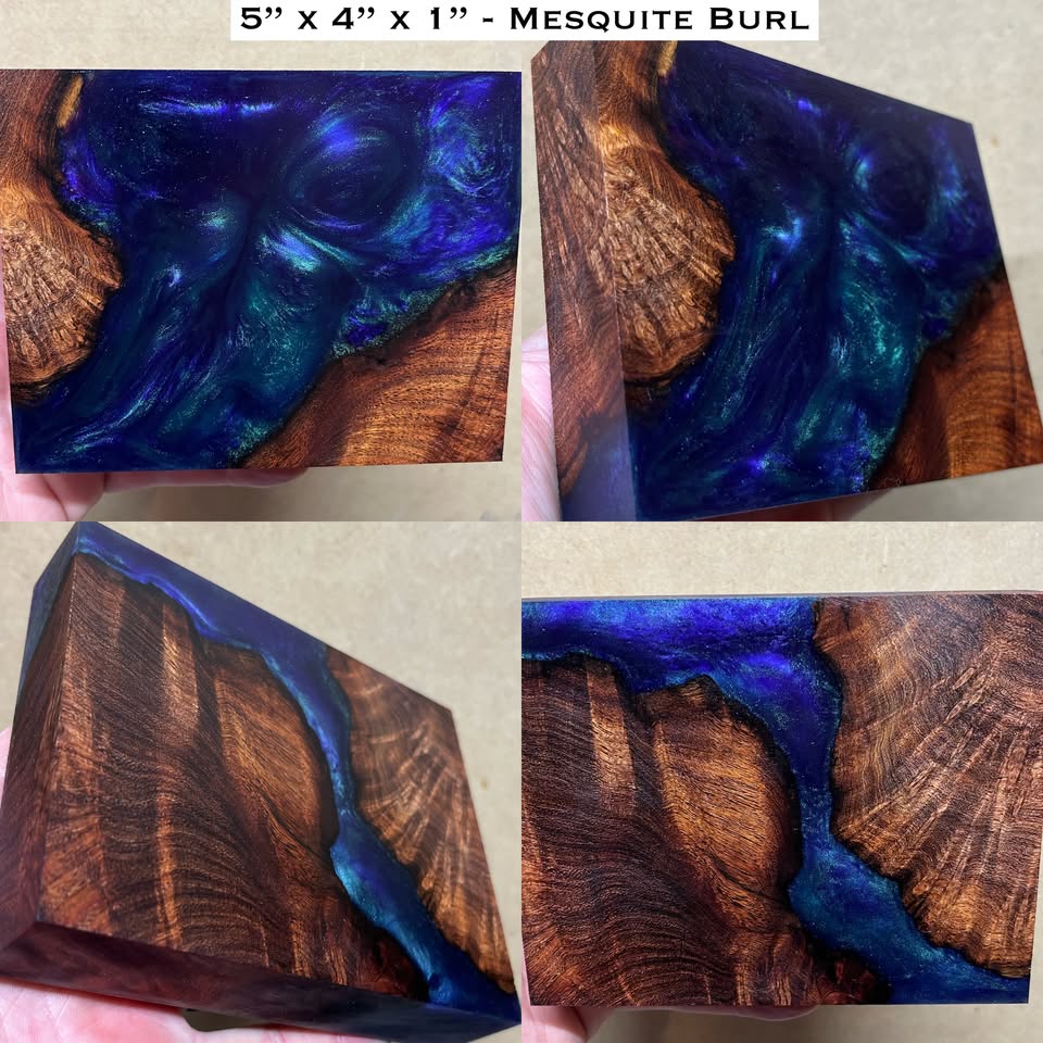 5"x4"x1" Stabilized Mesquite Burl Hybrid Turkey Pot Call / Striker Block