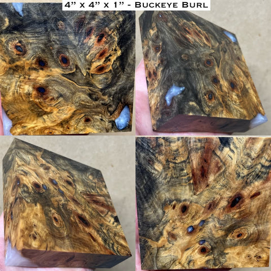 Stabilized Buckeye Burl Hybrid Turkey Pot Call Block