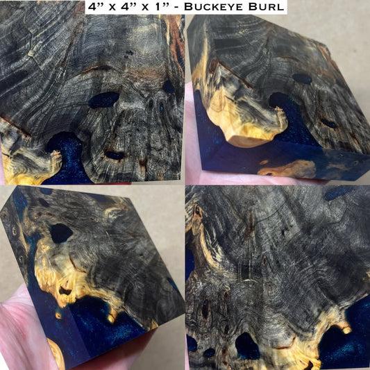 Stabilized Buckeye Burl Hybrid Turkey Pot Call Block