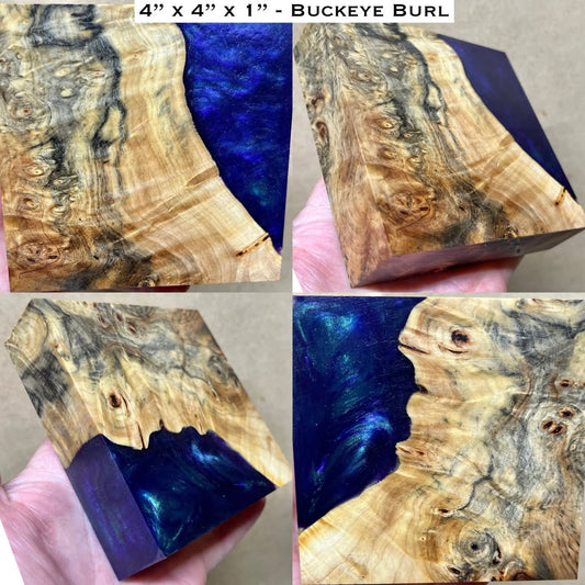 Stabilized Buckeye Burl Hybrid Turkey Pot Call Block