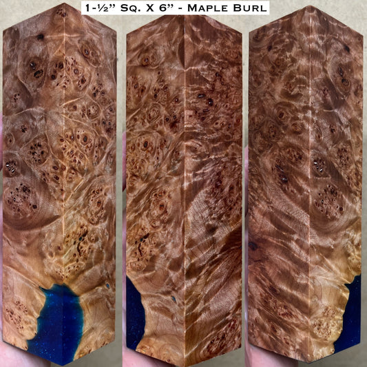 Stabilized Maple Burl 6” Hybrid Duck Call / Handle Blank