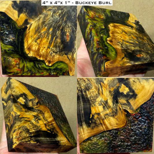 Stabilized Buckeye Burl Hybrid Turkey Pot Call Block