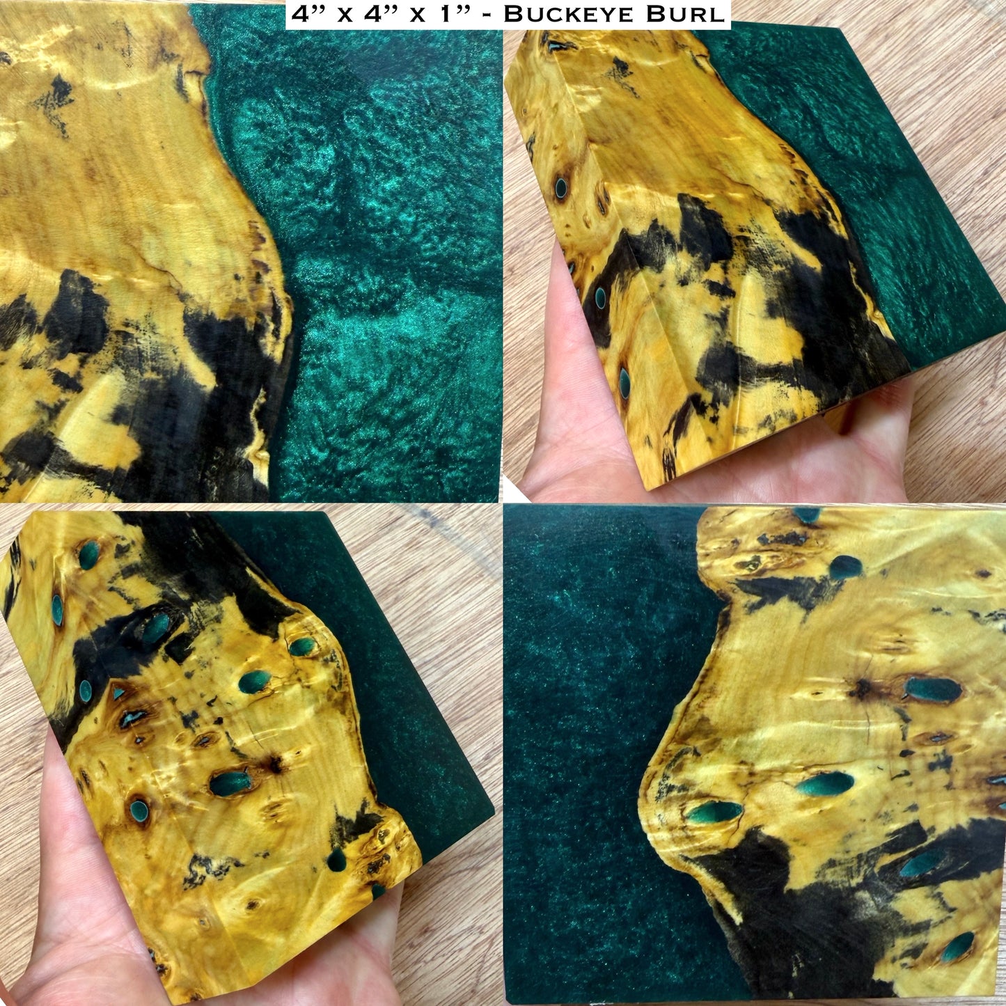 Stabilized Buckeye Burl Hybrid Turkey Pot Call Block