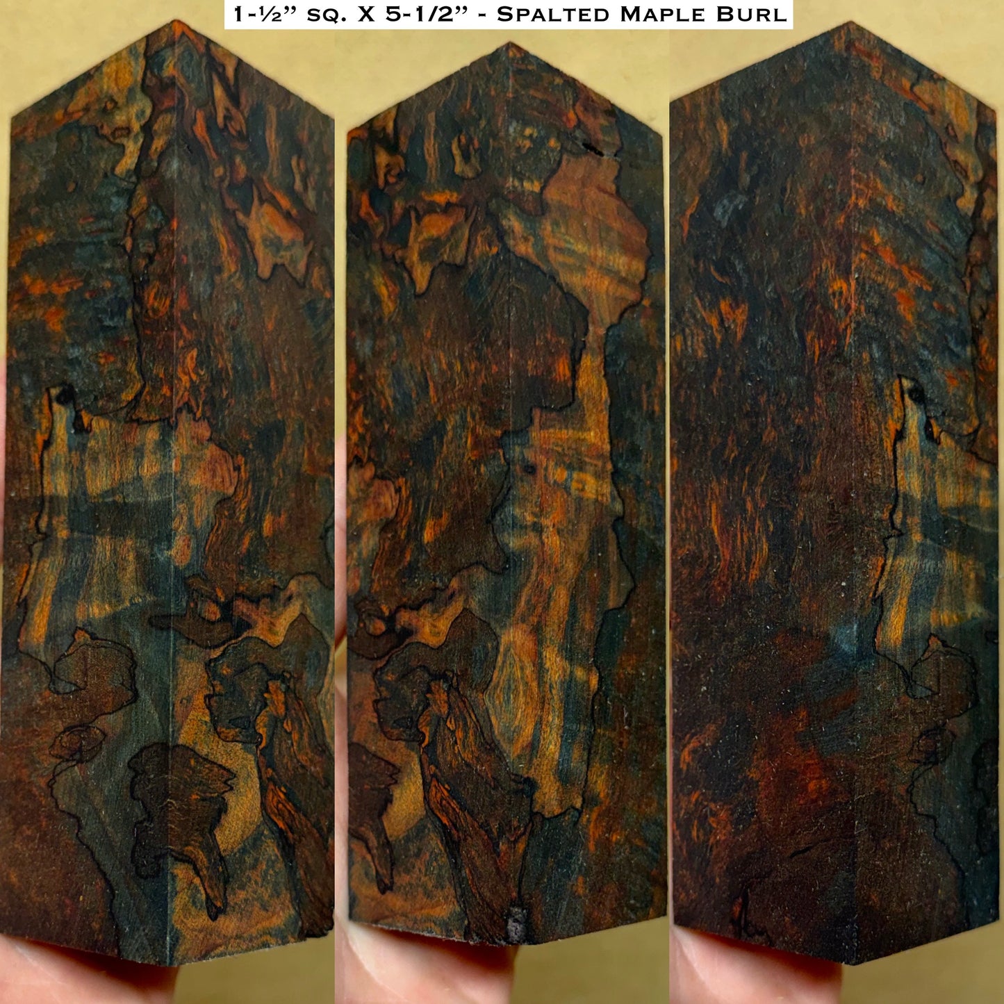 Stabilized Maple Burl 5-3/8” Duck Call / Handle Blank