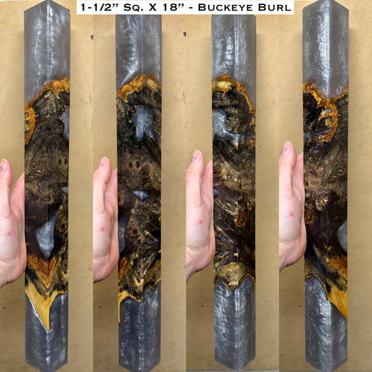 Stabilized Buckeye Burl 18” Hybrid XL Call / Cue Block