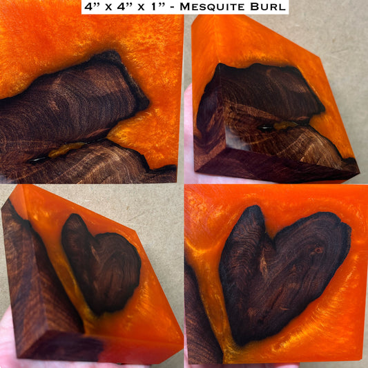 Stabilized Mesquite Burl Hybrid Turkey Pot Call Block