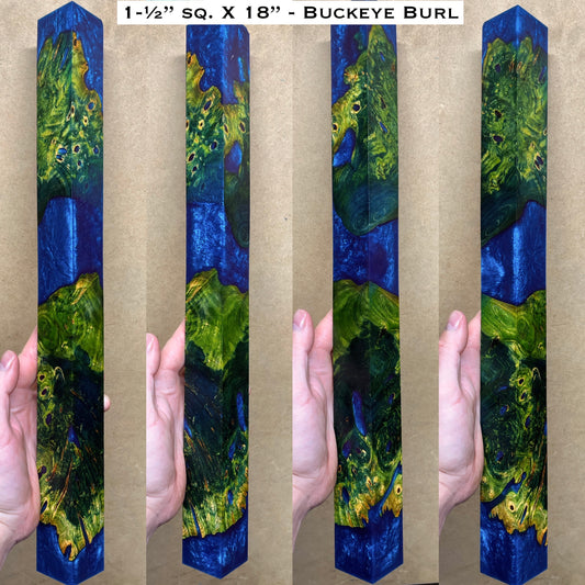 Stabilized Buckeye Burl 18” Hybrid XL Call / Cue Block