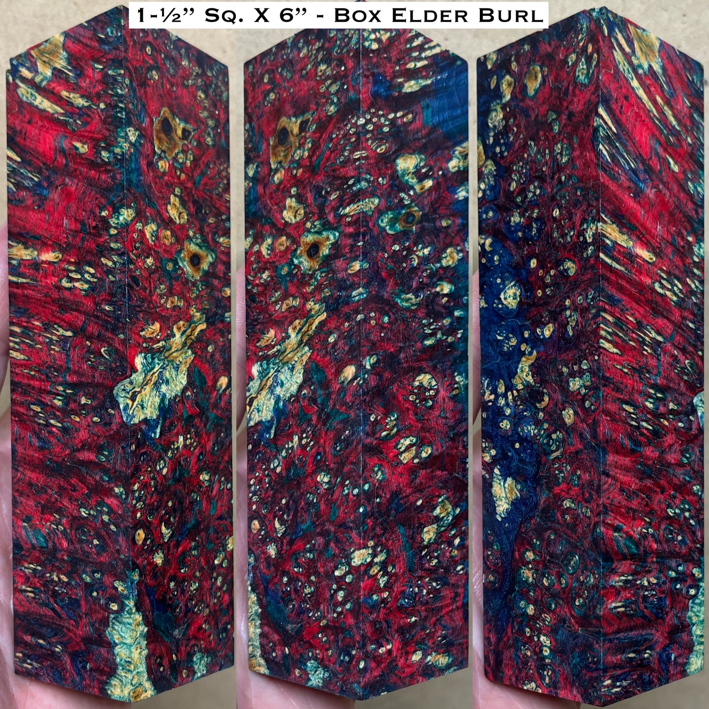Stabilized Box Elder Burl 6” Hybrid Duck Call / Handle Blank