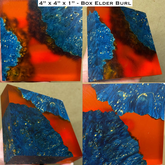 Stabilized Box Elder Burl Hybrid Turkey Pot Call Block