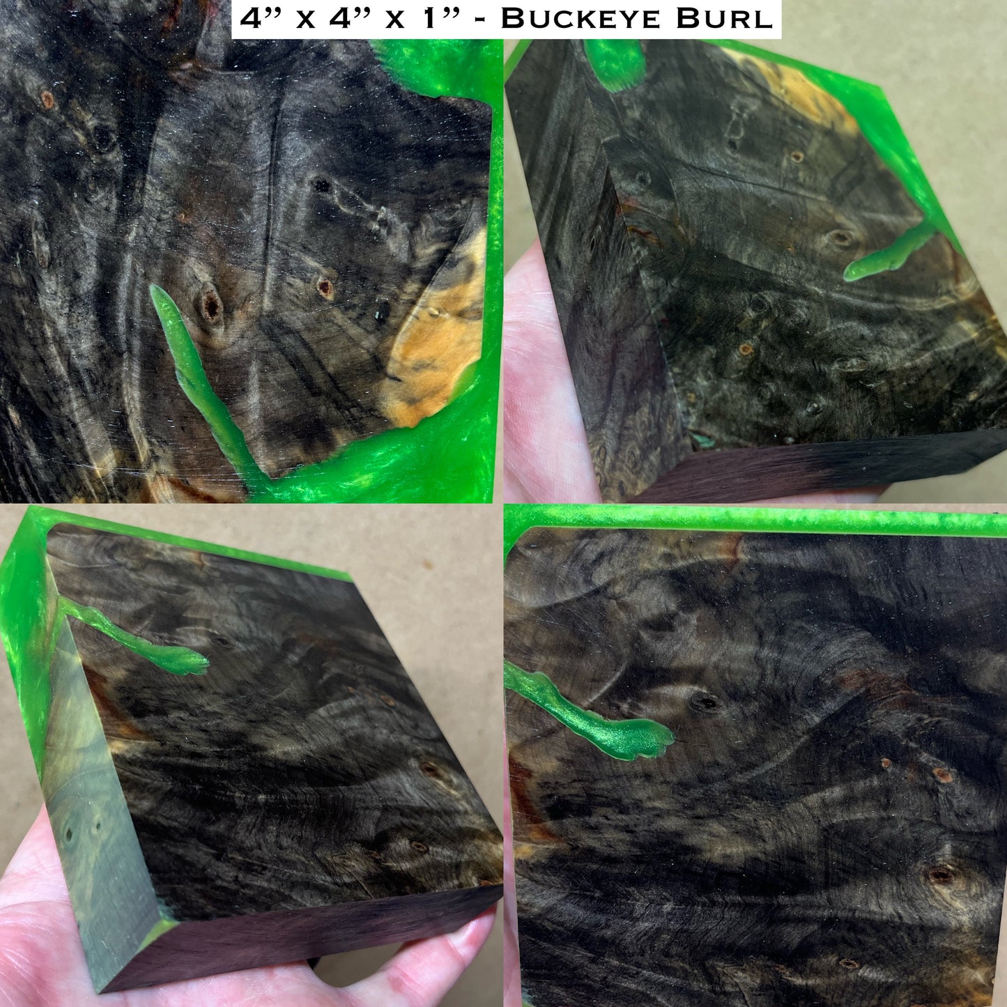 Stabilized Buckeye Burl Hybrid Turkey Pot Call Block