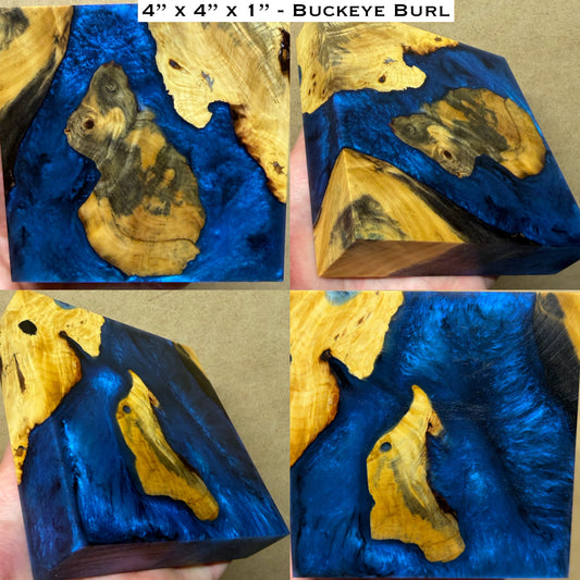 Stabilized Buckeye Burl Hybrid Turkey Pot Call Block