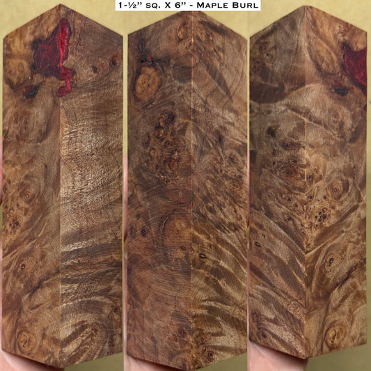 Stabilized Maple Burl 6” Hybrid Duck Call / Handle Blank
