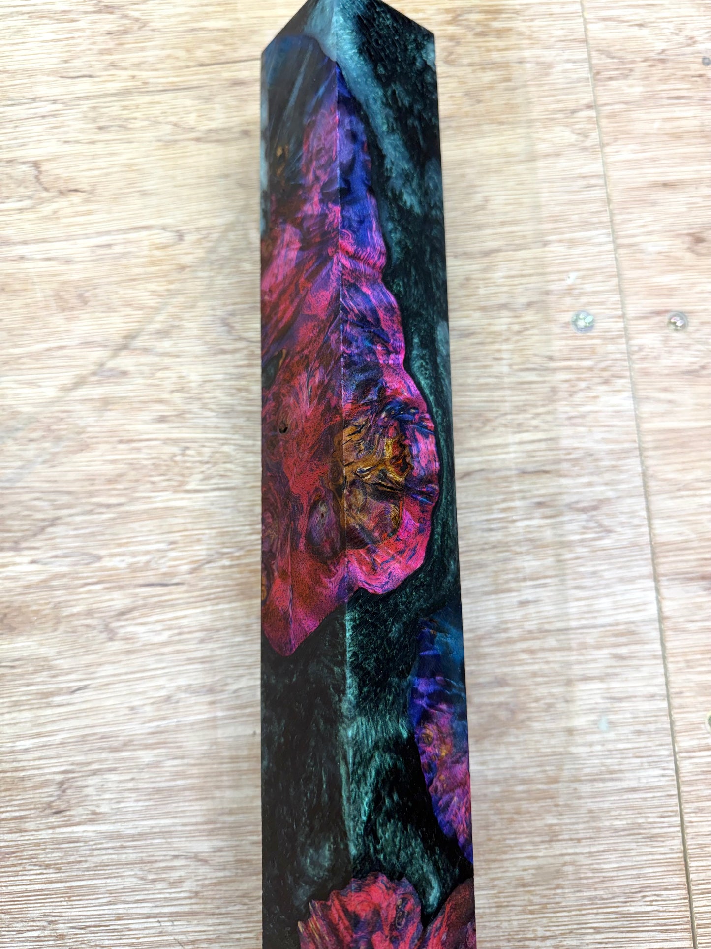 Stabilized Maple Burl 18” Hybrid XL Call / Cue Block