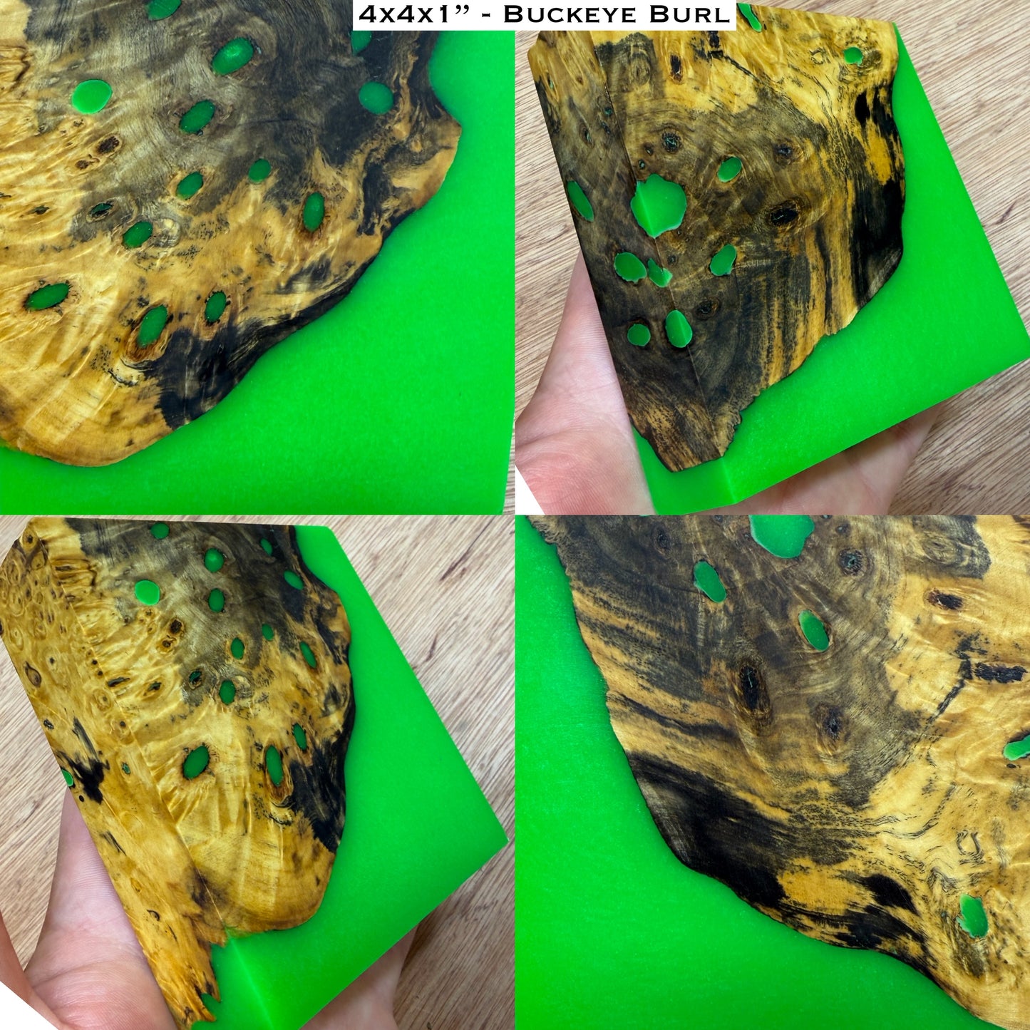 Stabilized Buckeye Burl Hybrid Turkey Pot Call Block