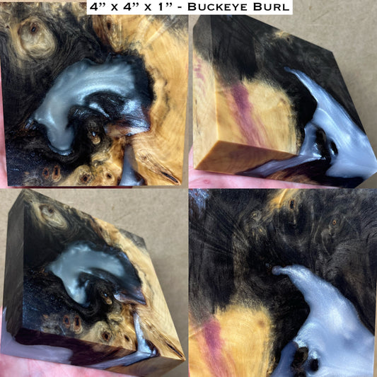 Stabilized Buckeye Burl Hybrid Turkey Pot Call Block
