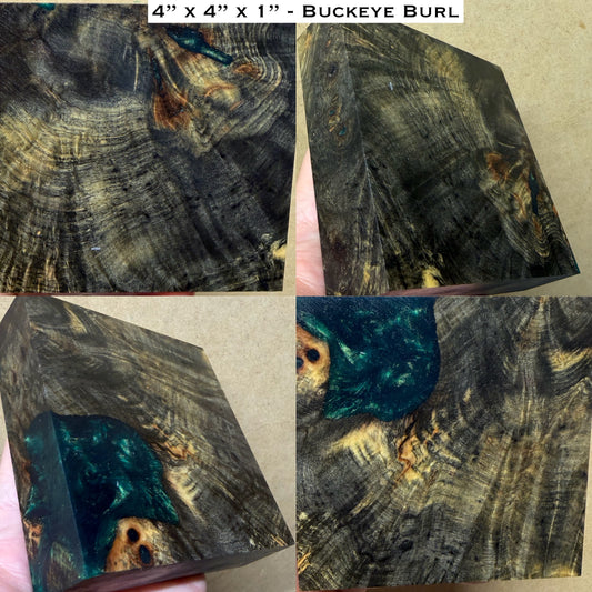 Stabilized Buckeye Burl Hybrid Turkey Pot Call Block