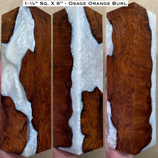Stabilized Osage Orange Burl 6” Hybrid Duck Call / Handle Blank