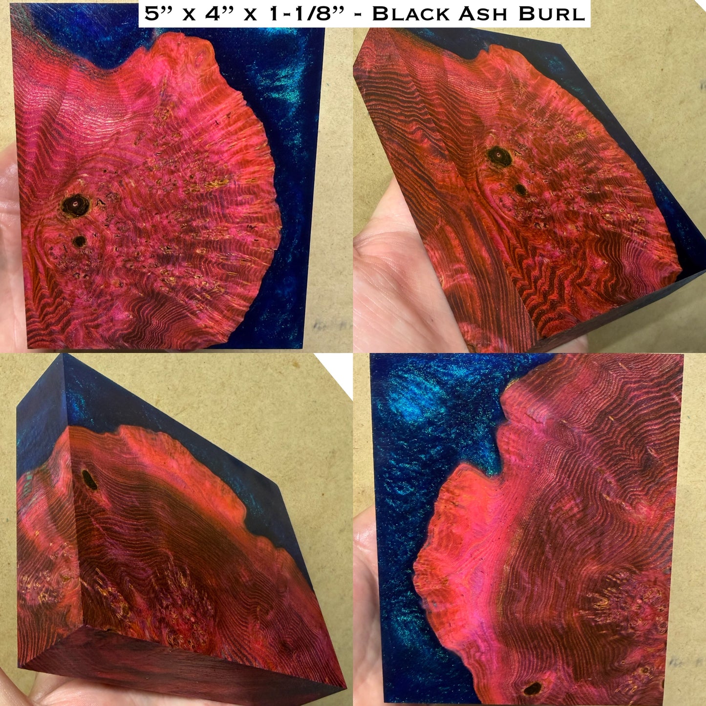 Stabilized Maple Burl Hybrid Turkey Pot Call Block