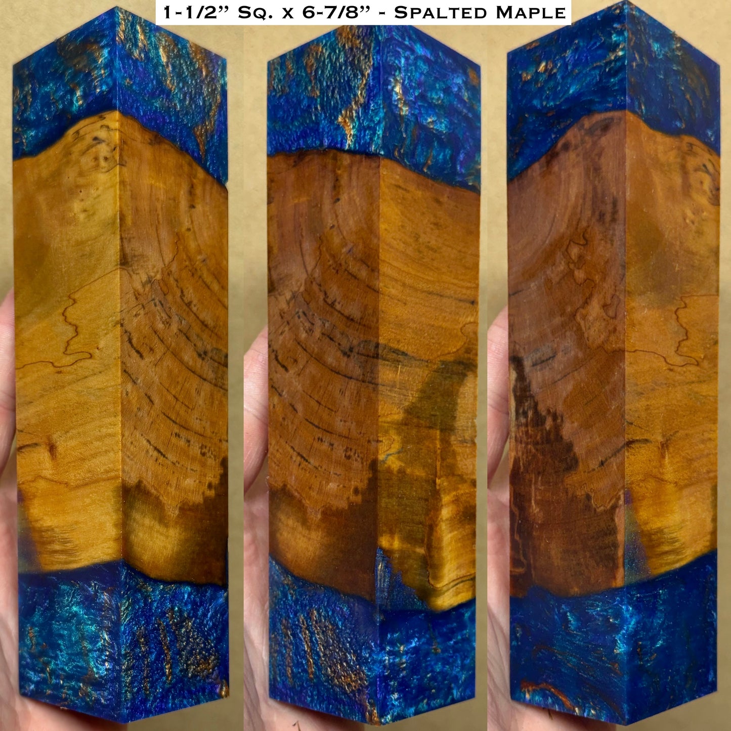 Stabilized Spalted Maple 6-7/8” Hybrid Duck Call / Handle Blank
