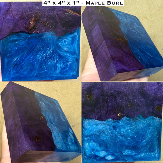 Stabilized Maple Burl Hybrid Turkey Pot Call Block