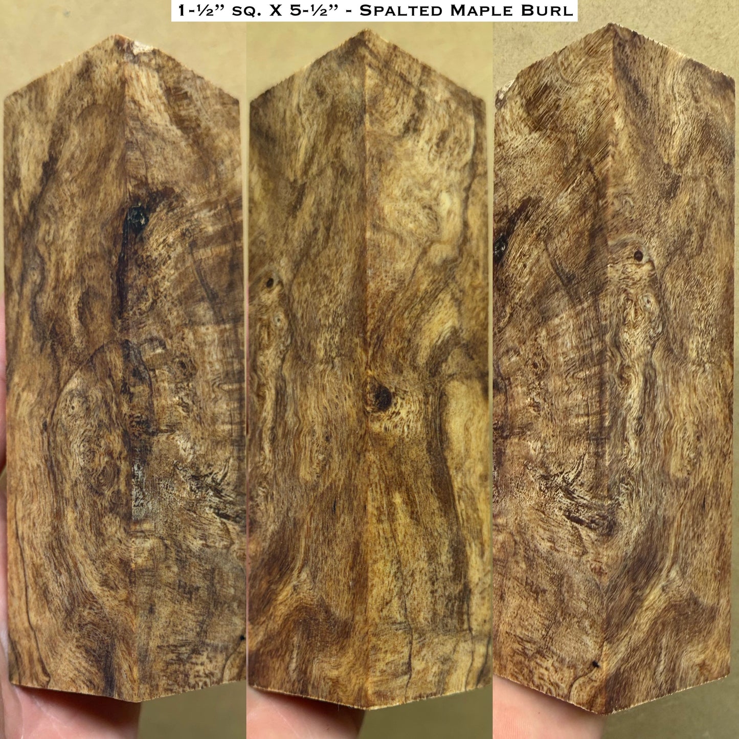 Stabilized Maple Burl 5-1/2” Duck Call / Handle Blank
