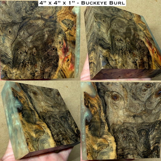 Stabilized Buckeye Burl Hybrid Turkey Pot Call Block