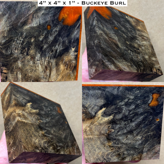 Stabilized Buckeye Burl Hybrid Turkey Pot Call Block