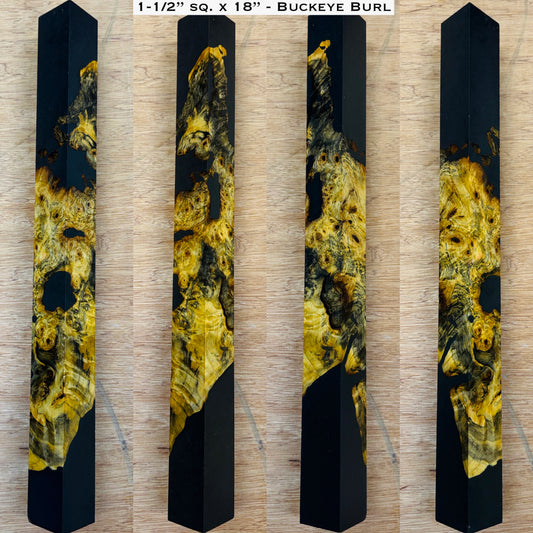 Stabilized Buckeye Burl 18” Hybrid XL Call / Cue Block