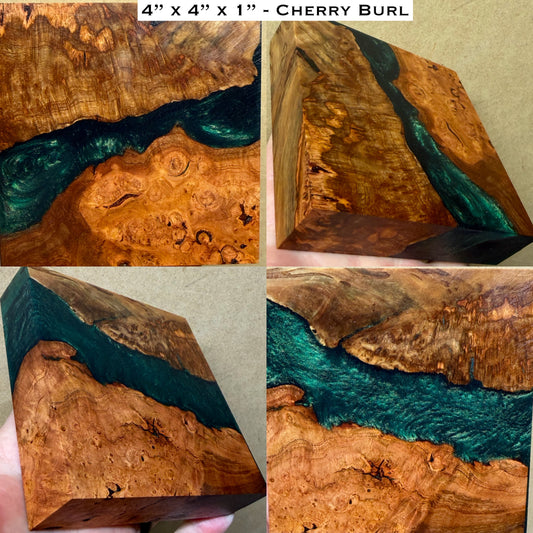 Stabilized Cherry Burl Hybrid Turkey Pot Call Block