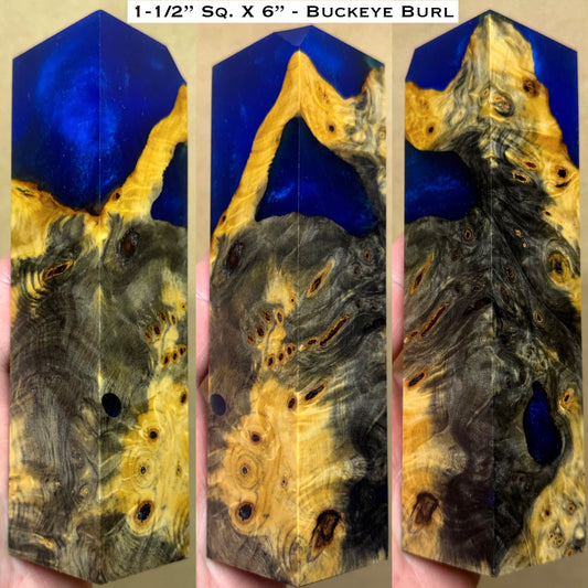 Stabilized Buckeye Burl 6” Hybrid Duck Call / Handle Blank