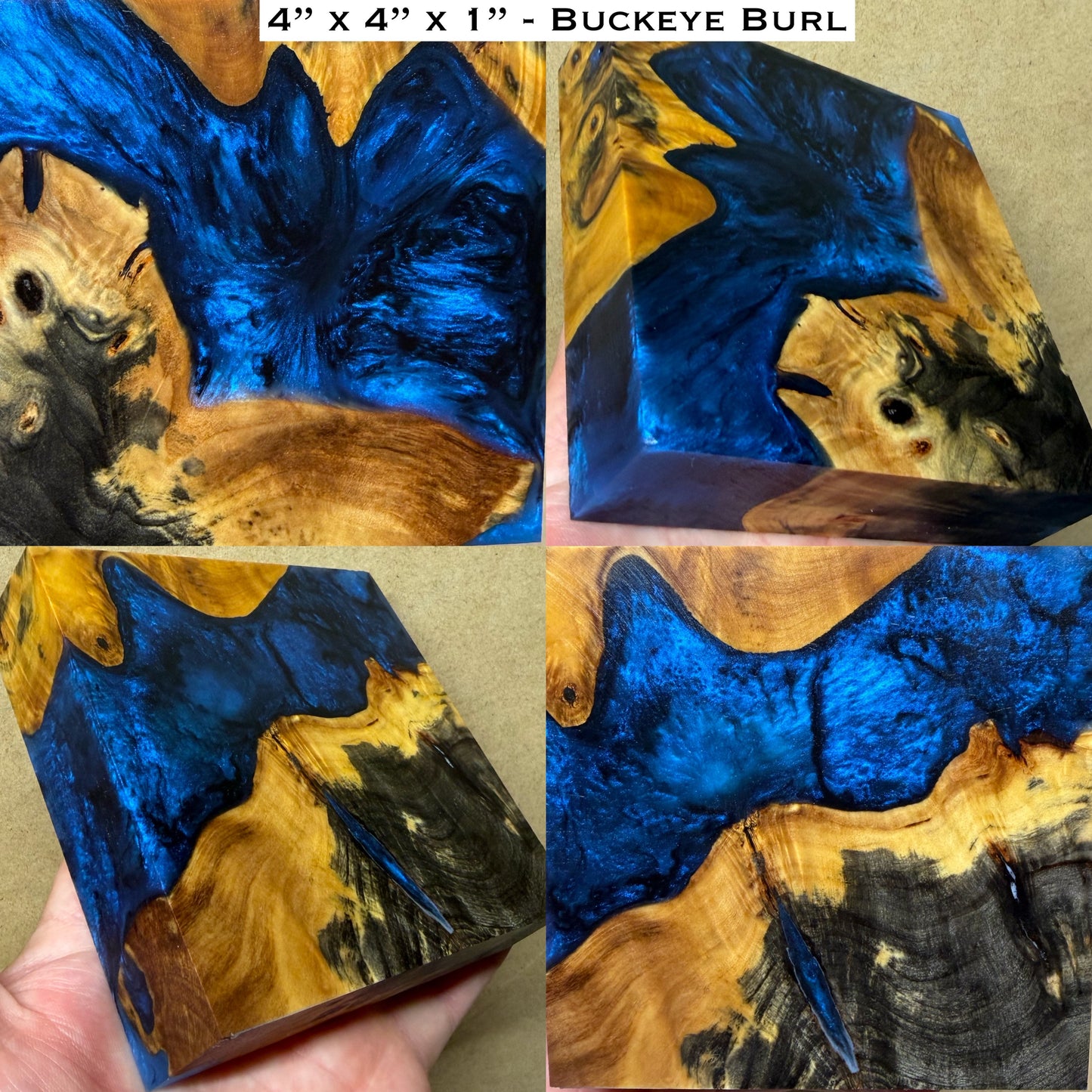 Stabilized Buckeye Burl Hybrid Turkey Pot Call Block