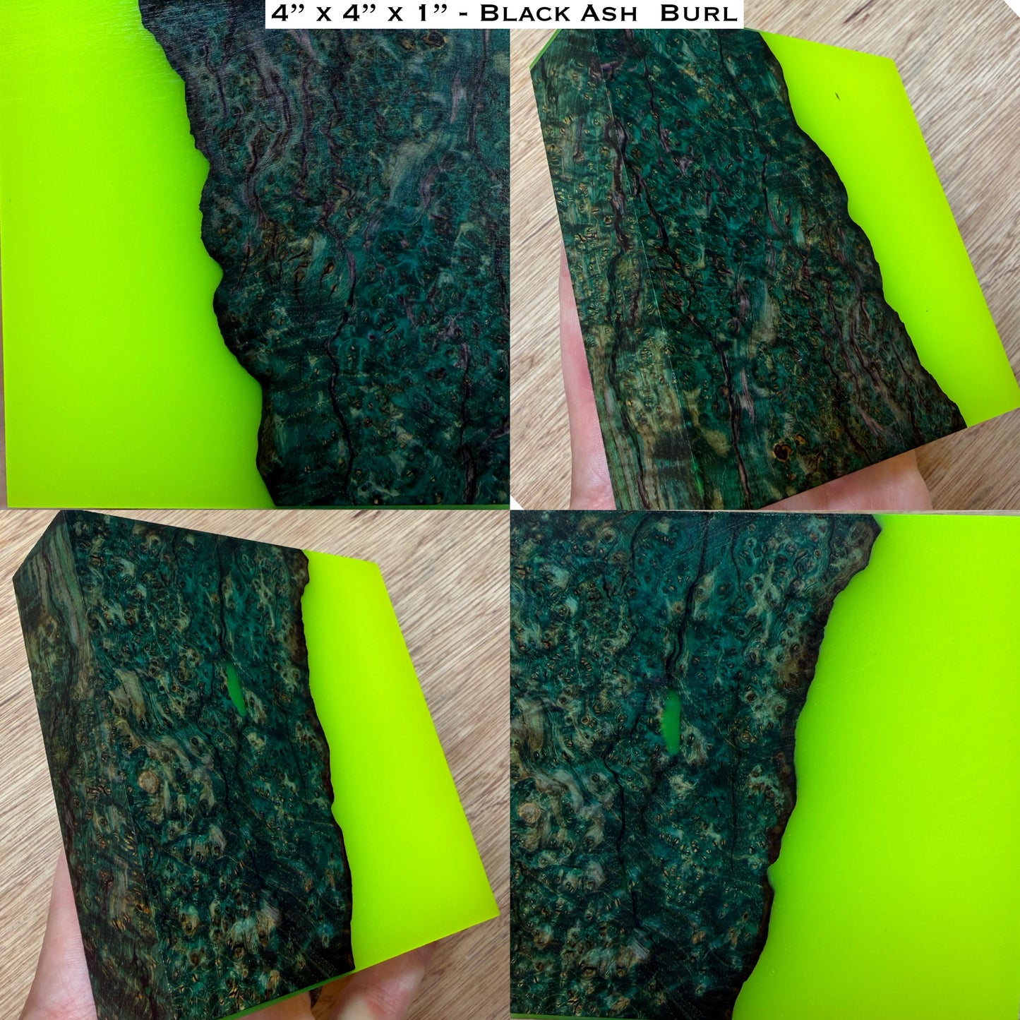 Stabilized Black Ash Burl Hybrid Turkey Pot Call Block