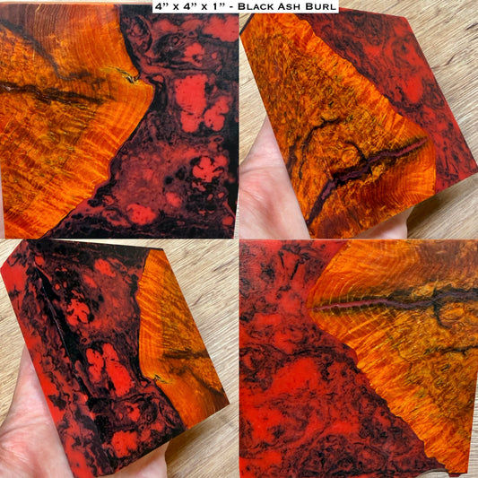 Stabilized Black Ash Burl Hybrid Turkey Pot Call Block