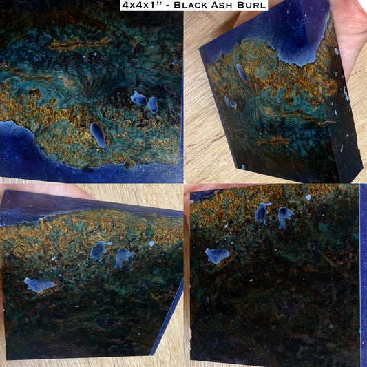 Stabilized Black Ash Burl Hybrid Turkey Pot Call Block