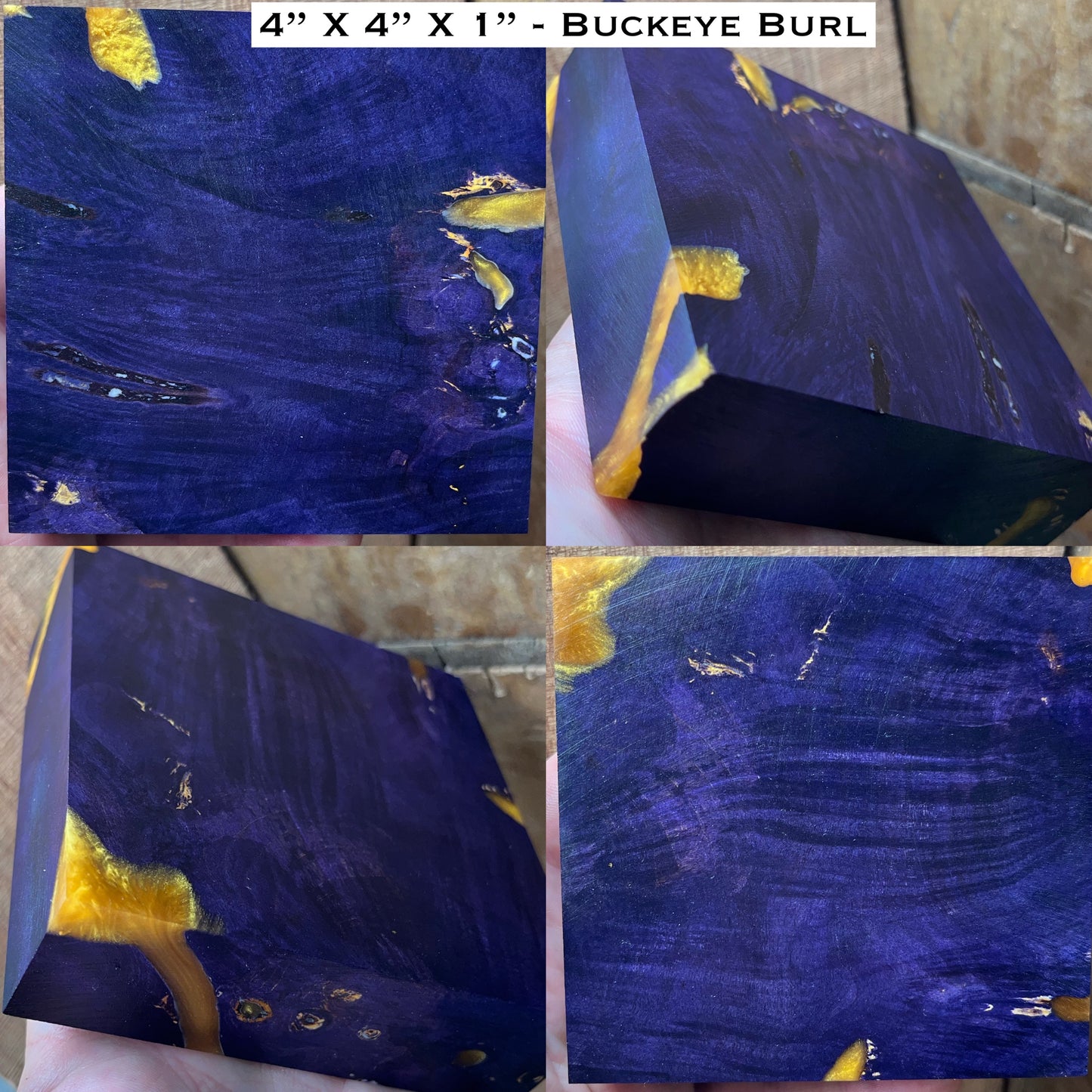 Stabilized Buckeye Burl Hybrid Turkey Pot Call Block