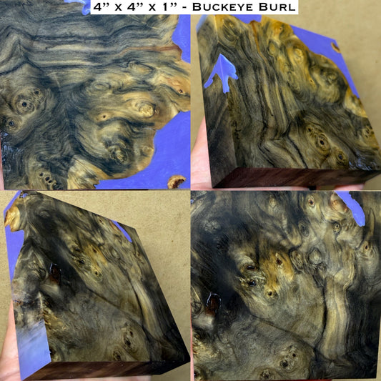 Stabilized Buckeye Burl Hybrid Turkey Pot Call Block