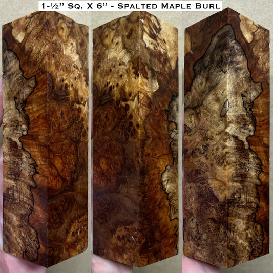 Stabilized Maple Burl 6” Duck Call / Handle Blank