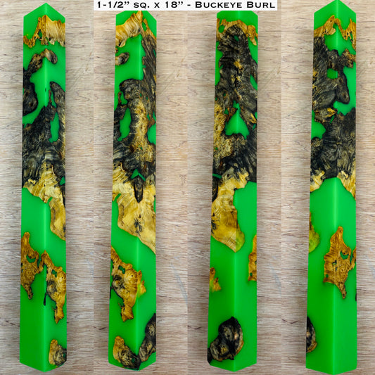 Stabilized Buckeye Burl 18” Hybrid XL Call / Cue Block