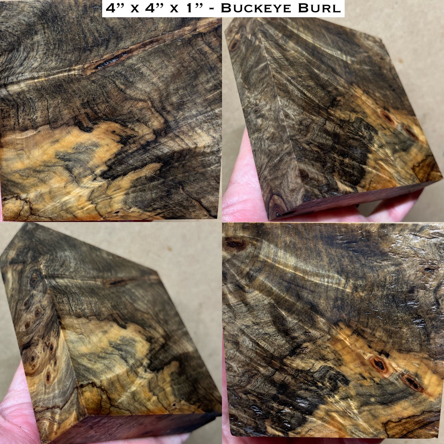 Stabilized Buckeye Burl Turkey Pot Call Block