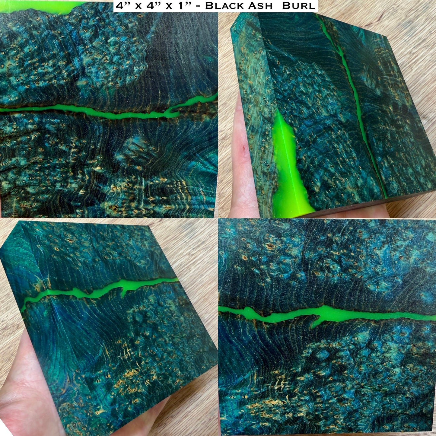 Stabilized Black Ash Burl Hybrid Turkey Pot Call Block