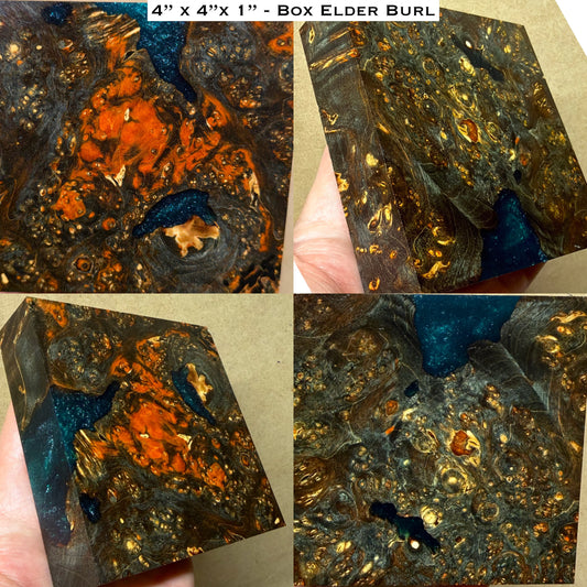 Stabilized Box Elder Burl Hybrid Turkey Pot Call Block