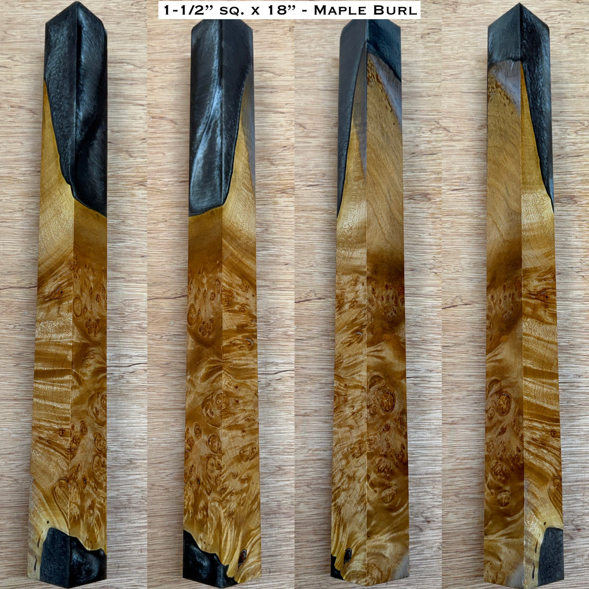 Stabilized Maple Burl 18” Hybrid XL Call / Cue Blank