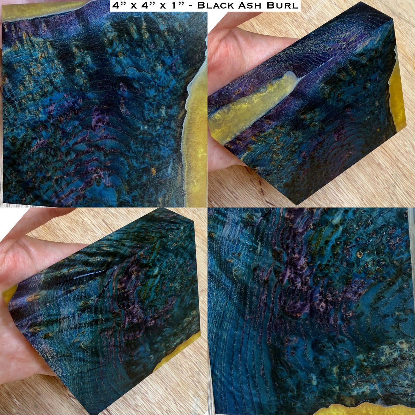 Stabilized Black Ash Burl Hybrid Turkey Pot Call Block