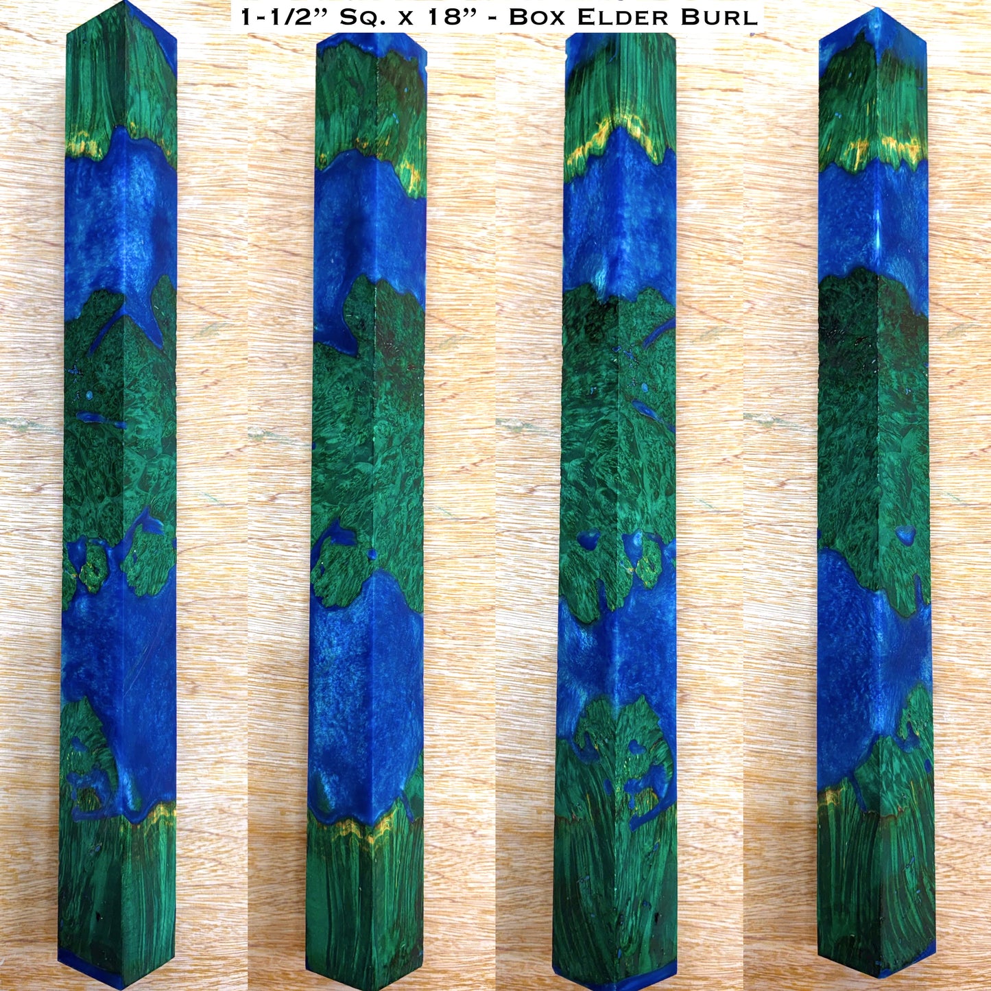 Stabilized Box Elder Burl 18” Hybrid XL Call / Cue Block