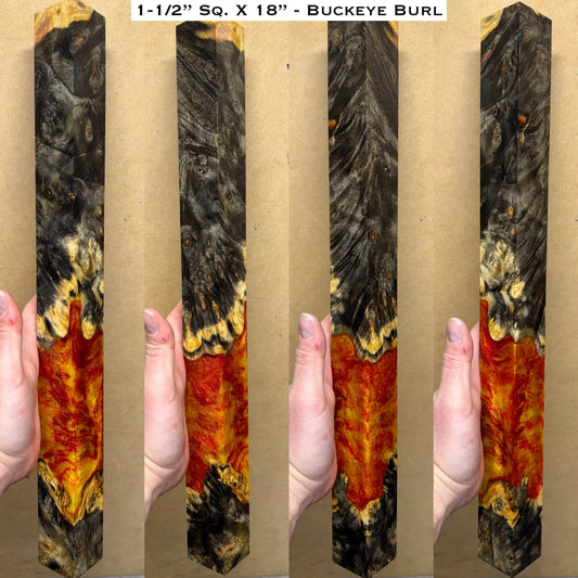 Stabilized Buckeye Burl 18” Hybrid XL Call / Cue Block