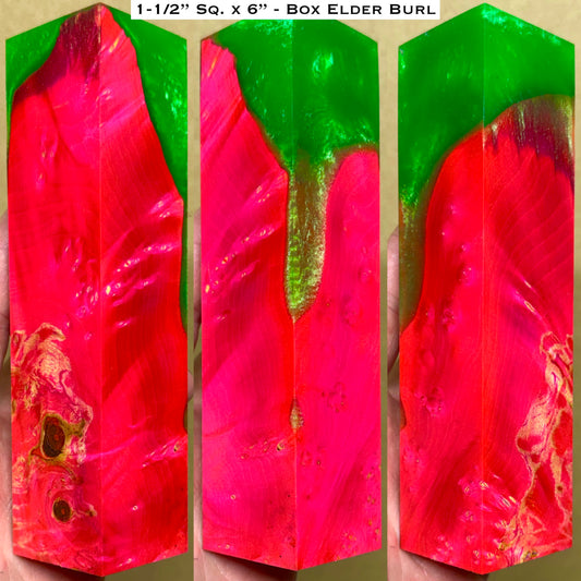 Stabilized Box Elder Burl 6” Hybrid Duck Call / Handle Blank