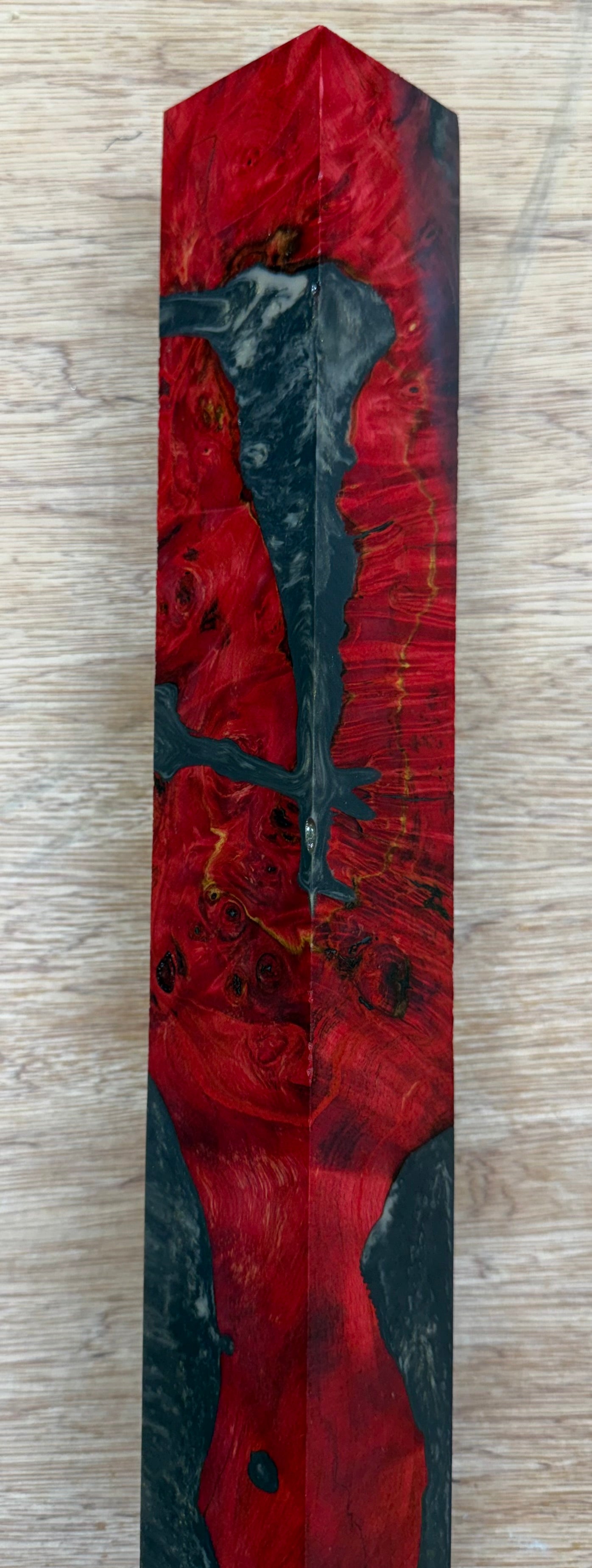Stabilized Buckeye Burl 18” Hybrid XL Call / Cue Block