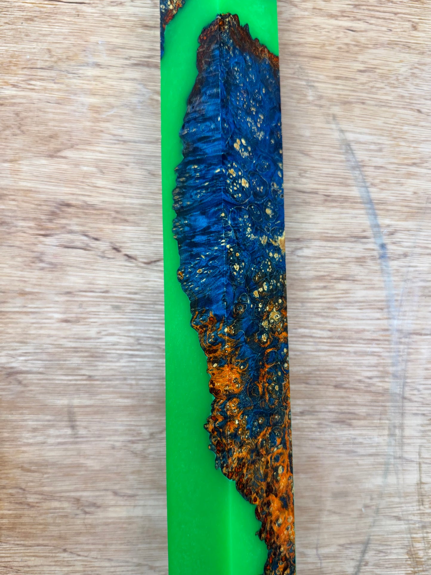 Stabilized Box Elder Burl 18” Hybrid XL Call / Cue Block